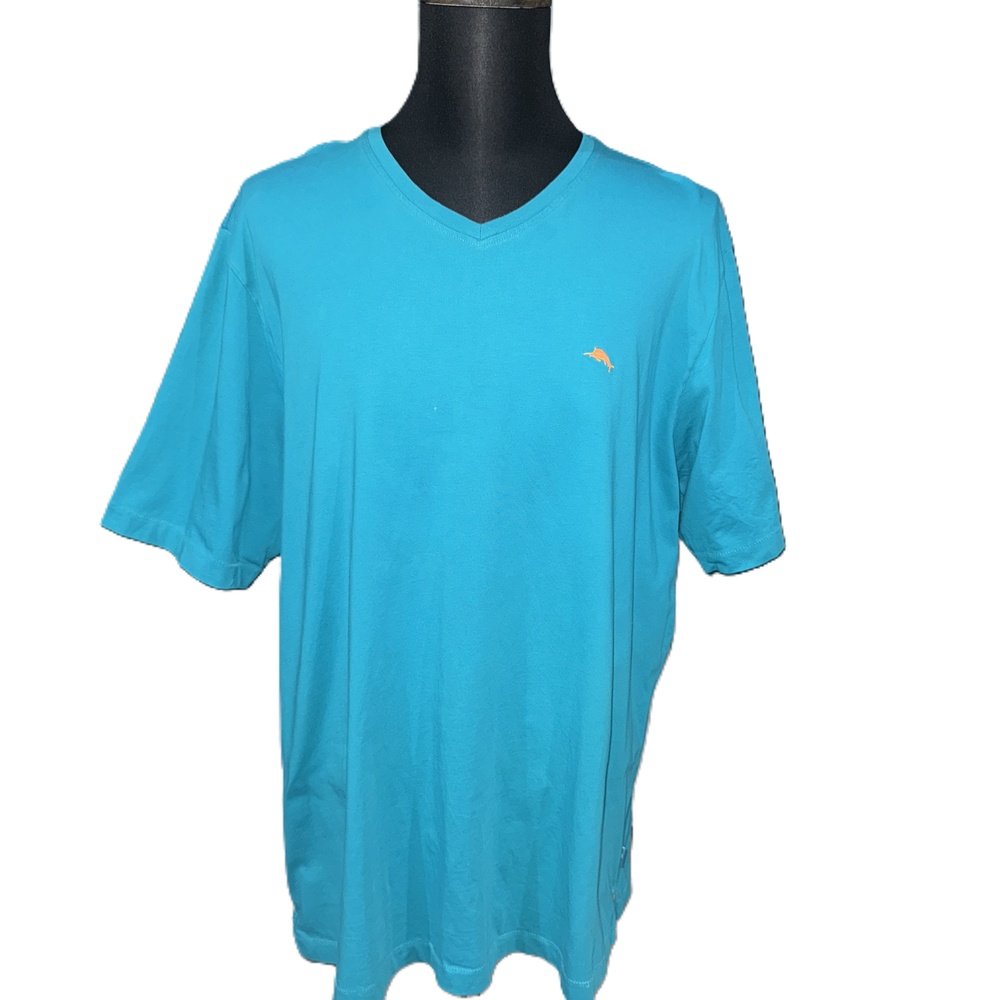 Tommy Bahama New Bali Skyline V Neck T-Shirt in Blue-Size XXL - Picture 2 of 10